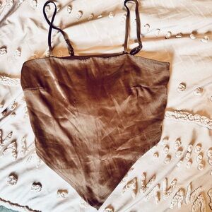 NWT satin bandana style tank